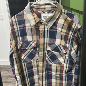Alpine Design Men's Plaid Shirt - Blue and Tan